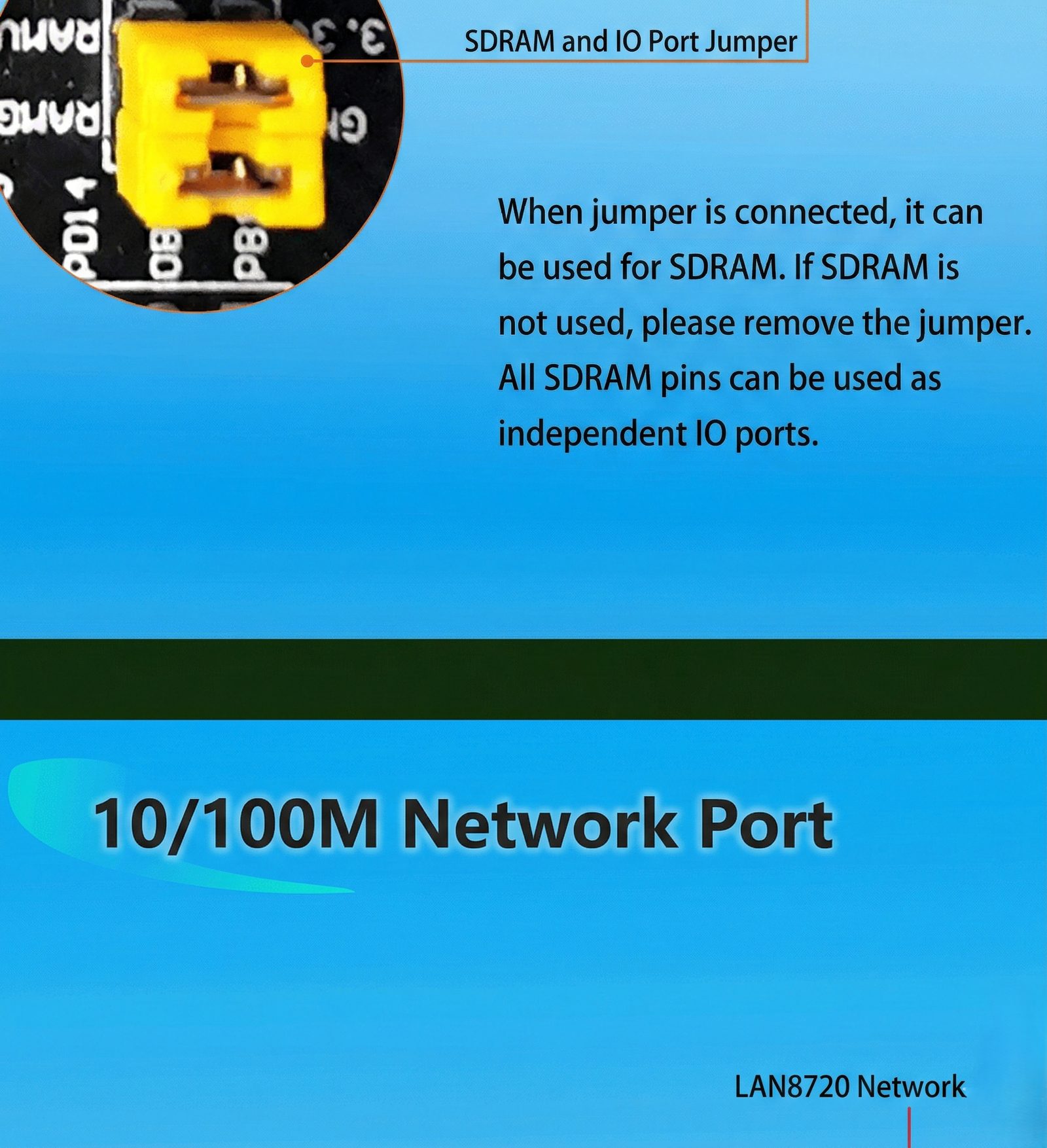 STM32H743IIT6 board — connector layout and pinout